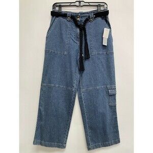 Charter Club Katherine Fit Women's Pants Size 6 Blue Cropped Length NWT